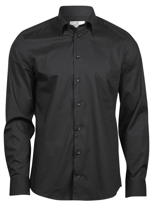 Stretch Luxury Shirt Hemd / Bluse – Tee Jays – Farbe Schwarz – individuell veredelbar