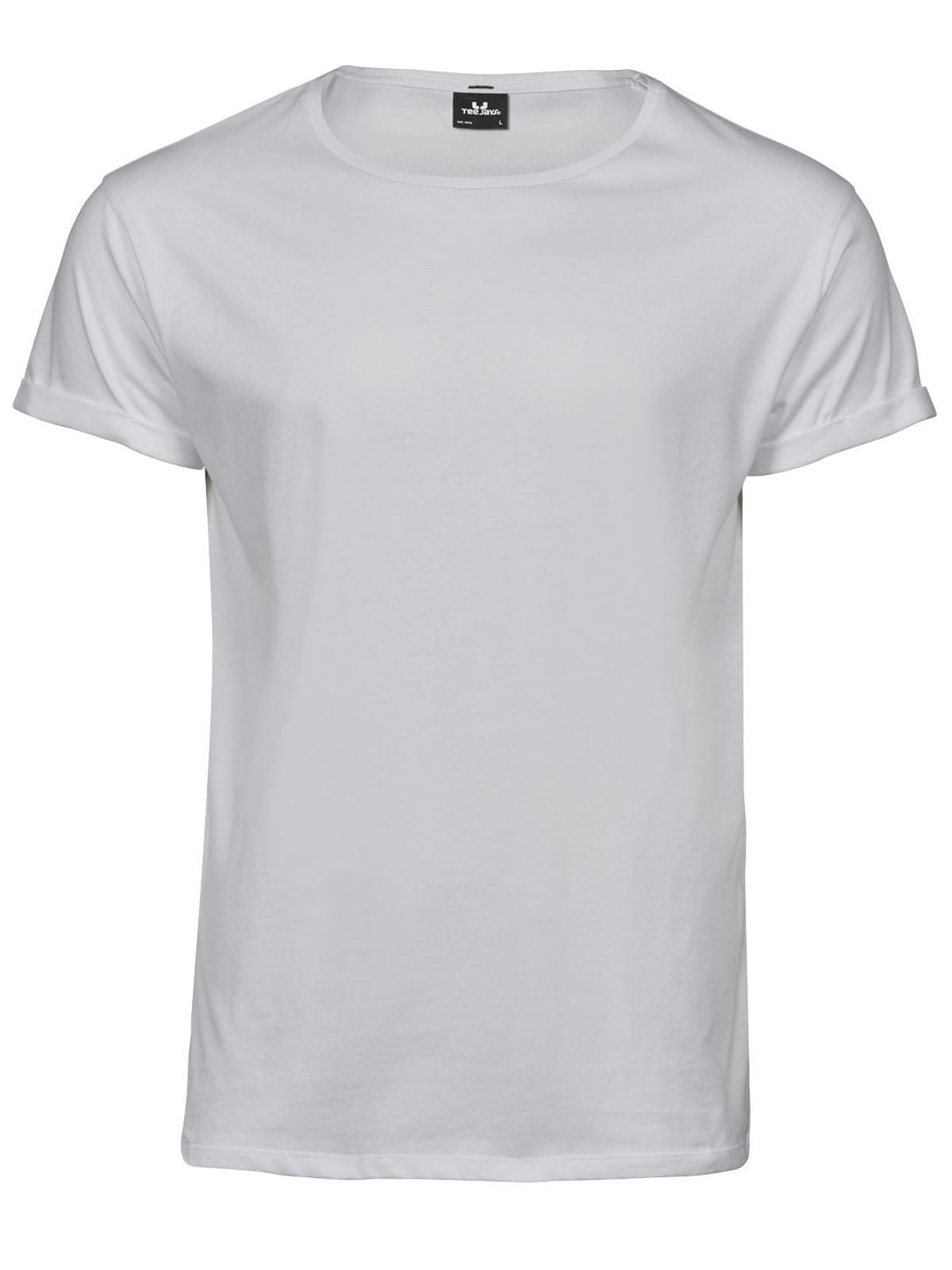 Roll-Up Tee T-Shirt – Tee Jays – Farbe Weiß – individuell veredelbar