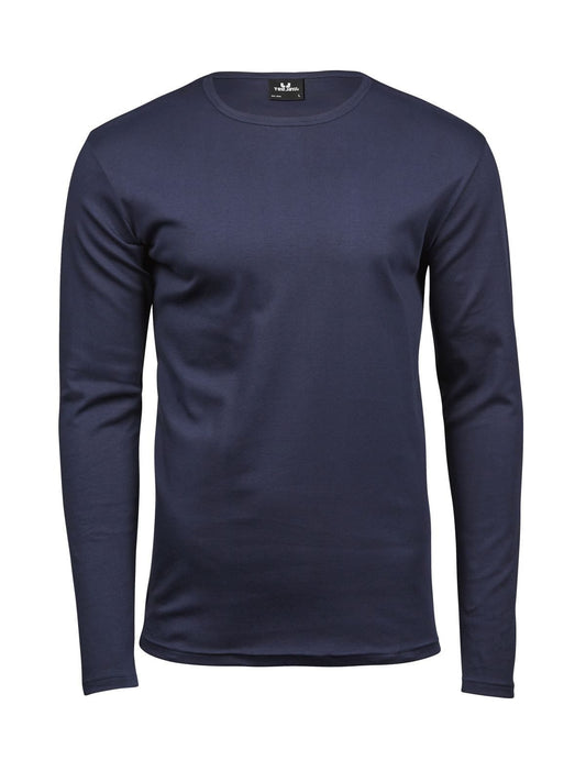 Long Sleeve Interlock Tee Herren T-Shirt – Tee Jays – Farbe Navy – individuell veredelbar