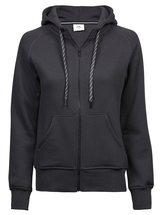 Fashion Full Zip Hood Damen Sweatshirt / Hoodie – Tee Jays – Farbe Dunkelgrau – individuell veredelbar