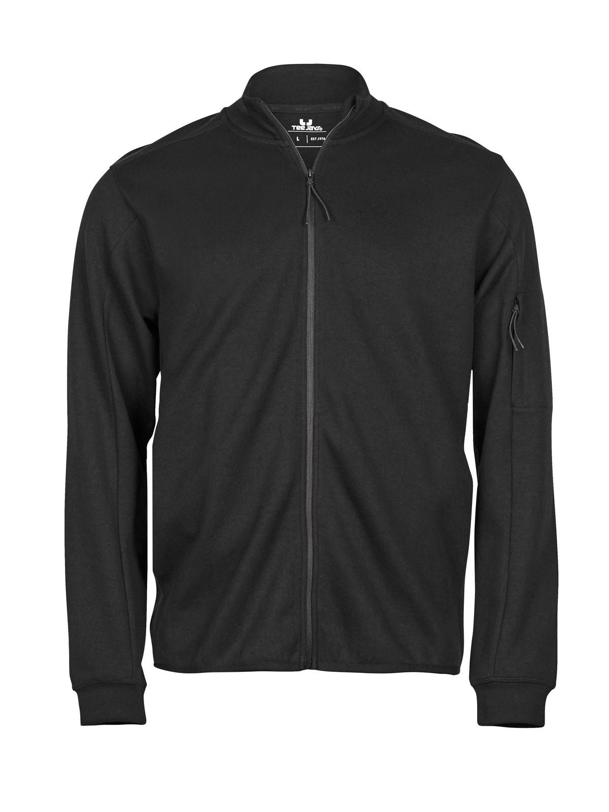 Athletic Full Zip Sweat Sweatshirt / Hoodie – Tee Jays – Farbe Schwarz – individuell veredelbar