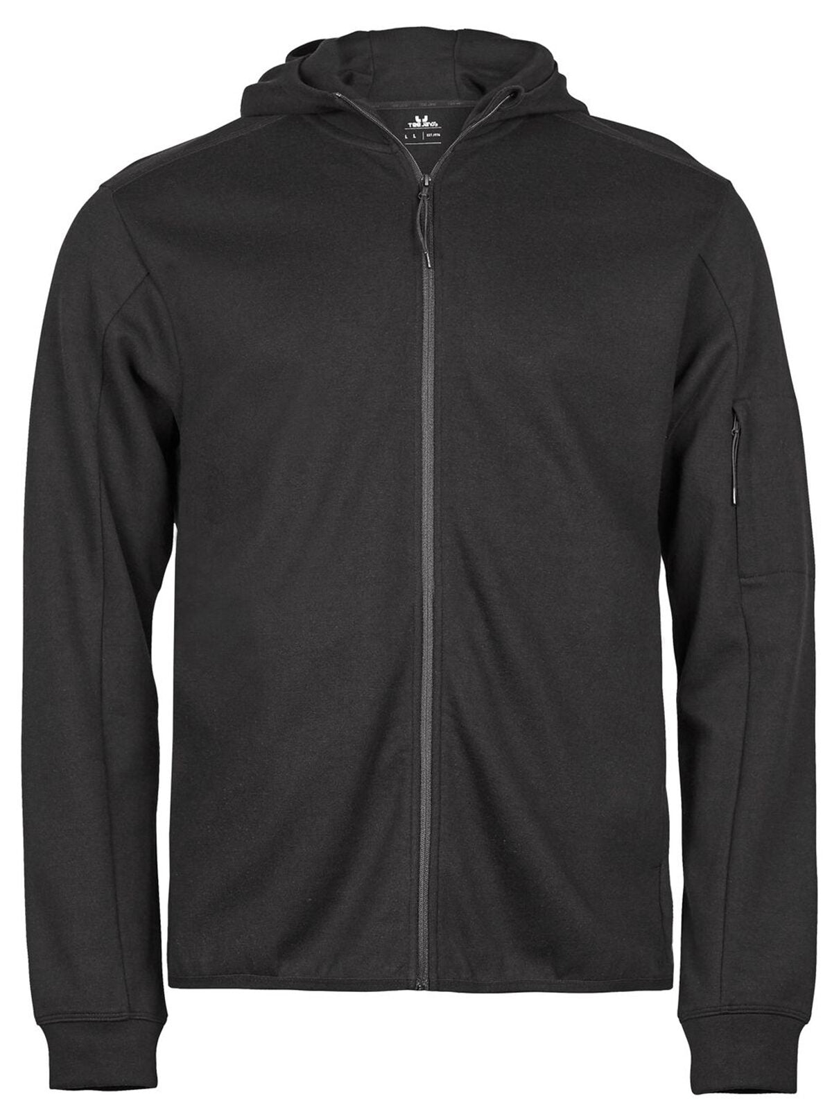 Athletic Hooded Full Zip Sweat Sweatshirt / Hoodie – Tee Jays – Farbe Schwarz – individuell veredelbar