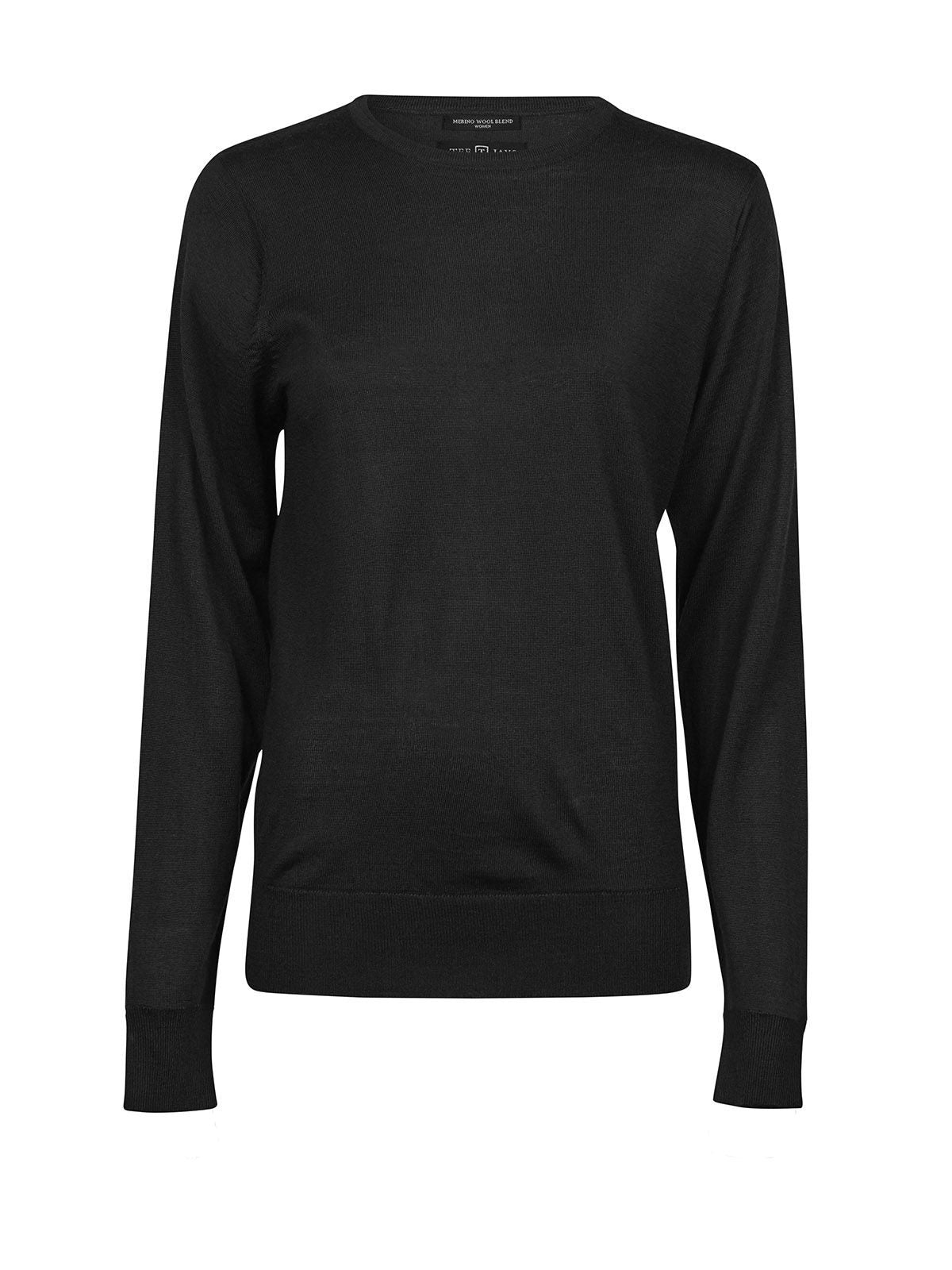 Womens' Crew Neck Damen Strick / Weste – Tee Jays – Farbe Schwarz – individuell veredelbar