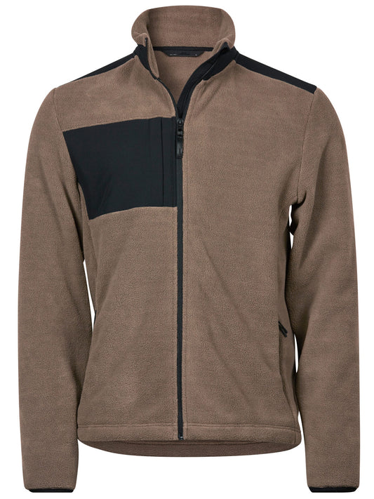 Mountain Fleece – Tee Jays – Farbe Clay/black – individuell veredelbar