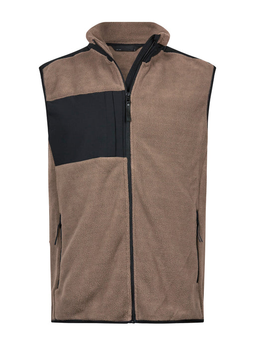 Mountain Fleece Bodywarmer – Tee Jays – Farbe Clay/black – individuell veredelbar