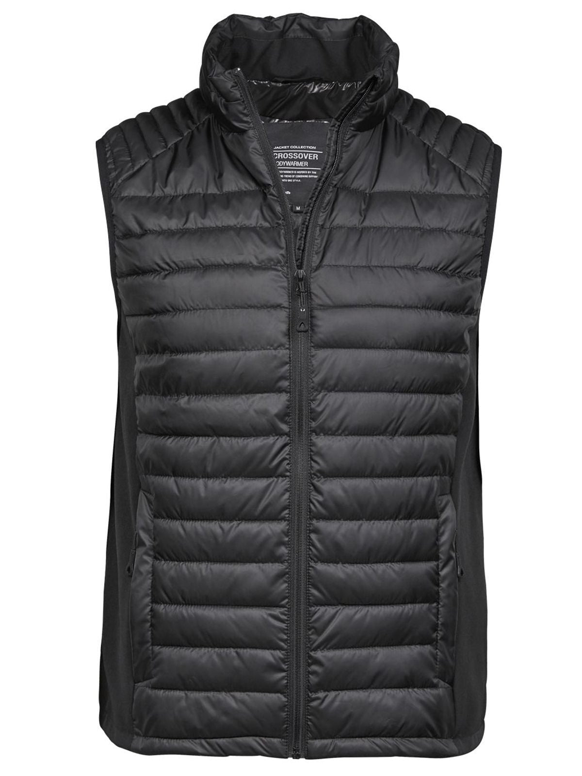 crossover bodywarmer Herren Jacke – Tee Jays – Farbe Black/Black – individuell veredelbar