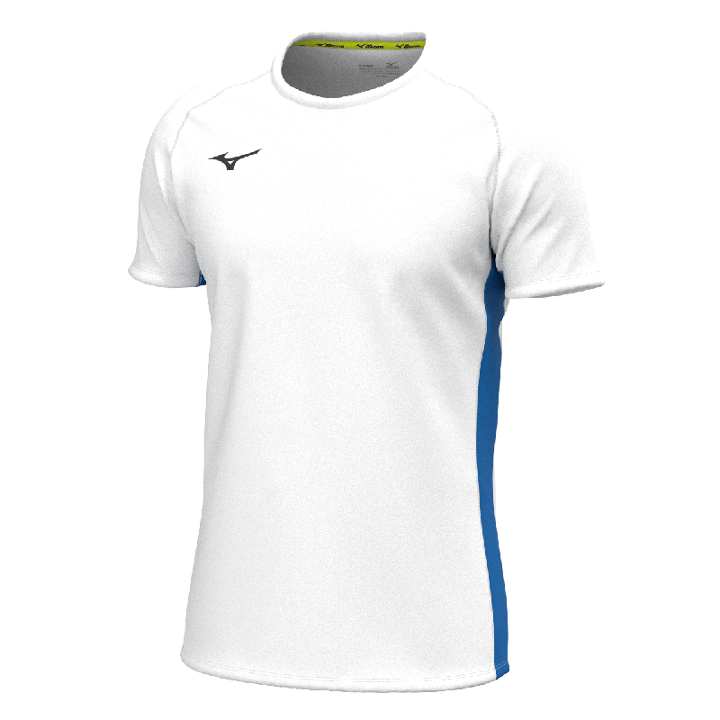 Mizuno Sport-T-Shirt MZNRB – Kinder & Jugendliche | U2EAB965 – Weiß/Royalblau
