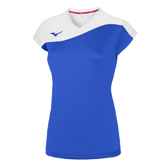 Mizuno Sport-T-Shirt Authentic Myou – Damen | V2EA7203 – Royalblau/Weiß