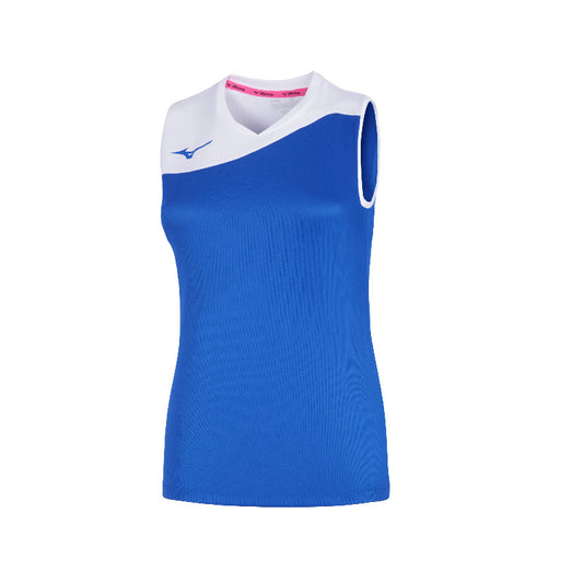 Mizuno Ärmelloses Sportshirt Authentic Myou – Damen | V2EA7205 – Royalblau/Weiß