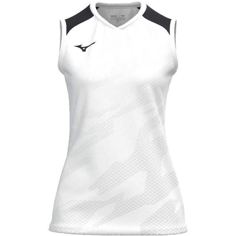Mizuno Ärmelloses Sportshirt Game Meisaigara – Damen | V2EAC712 – Weiß/Schwarz