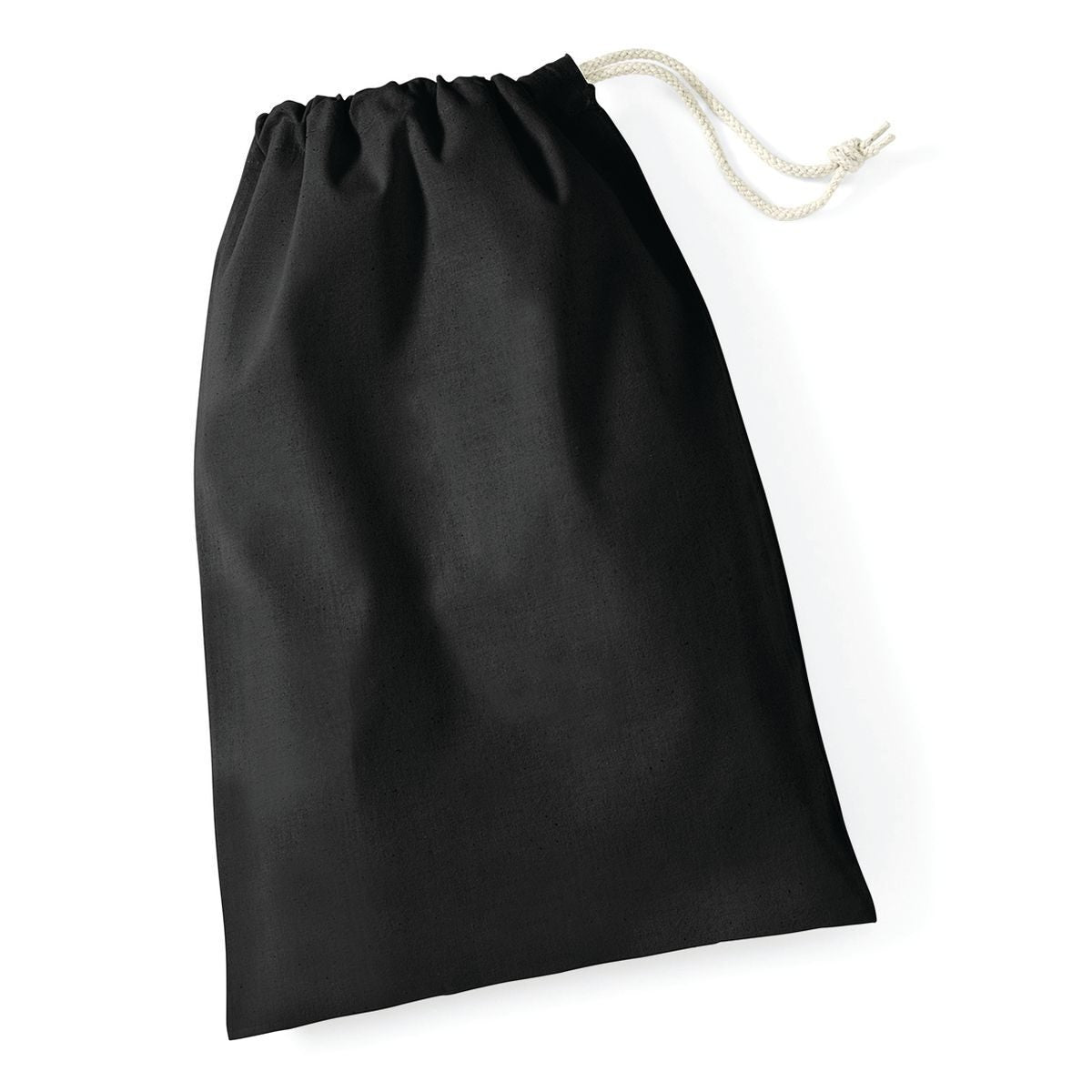 Sacchetto in cotone taglia M Tasche / Rucksack – Westford Mill – Farbe Schwarz – individuell veredelbar