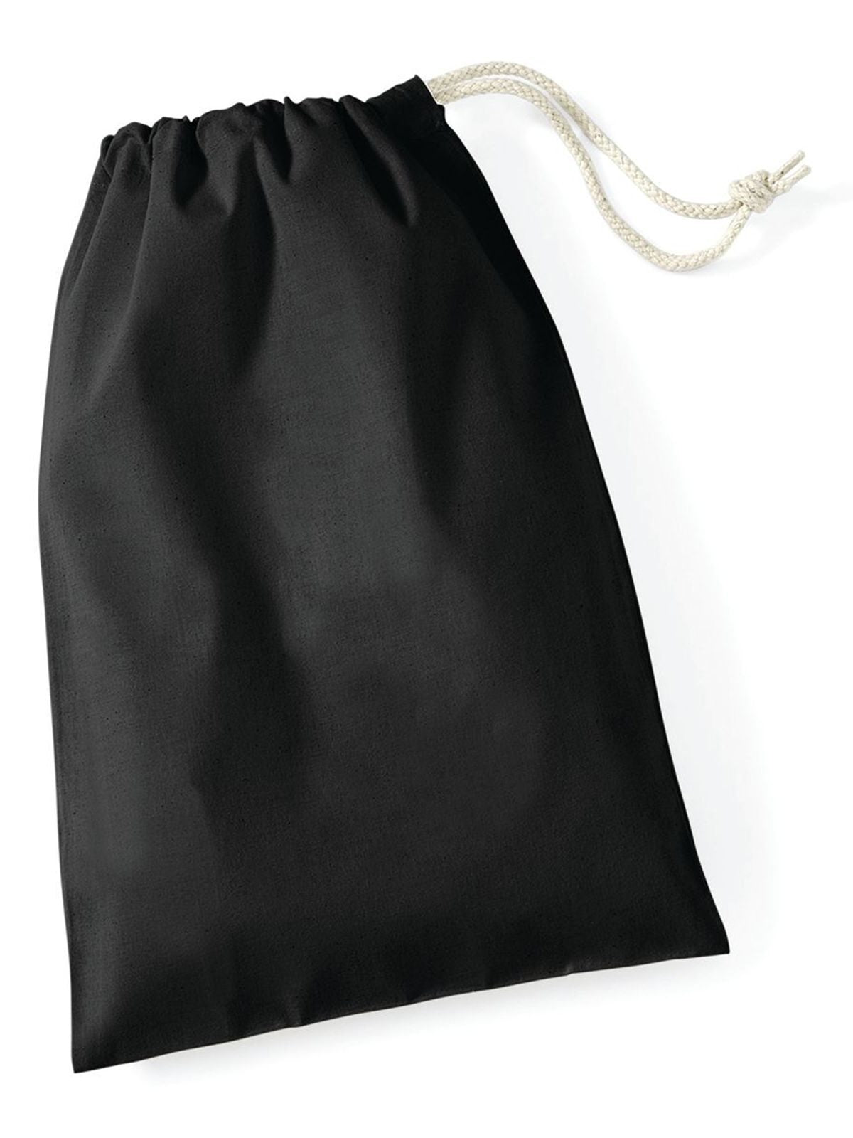 Sacchetto in cotone taglia S Tasche / Rucksack – Westford Mill – Farbe Schwarz – individuell veredelbar