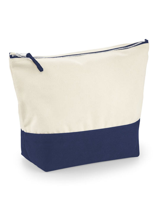 Dipped Base Canvas Accessory Bag M Herren Tasche / Rucksack – Westford Mill – Farbe natural/navy – individuell veredelbar