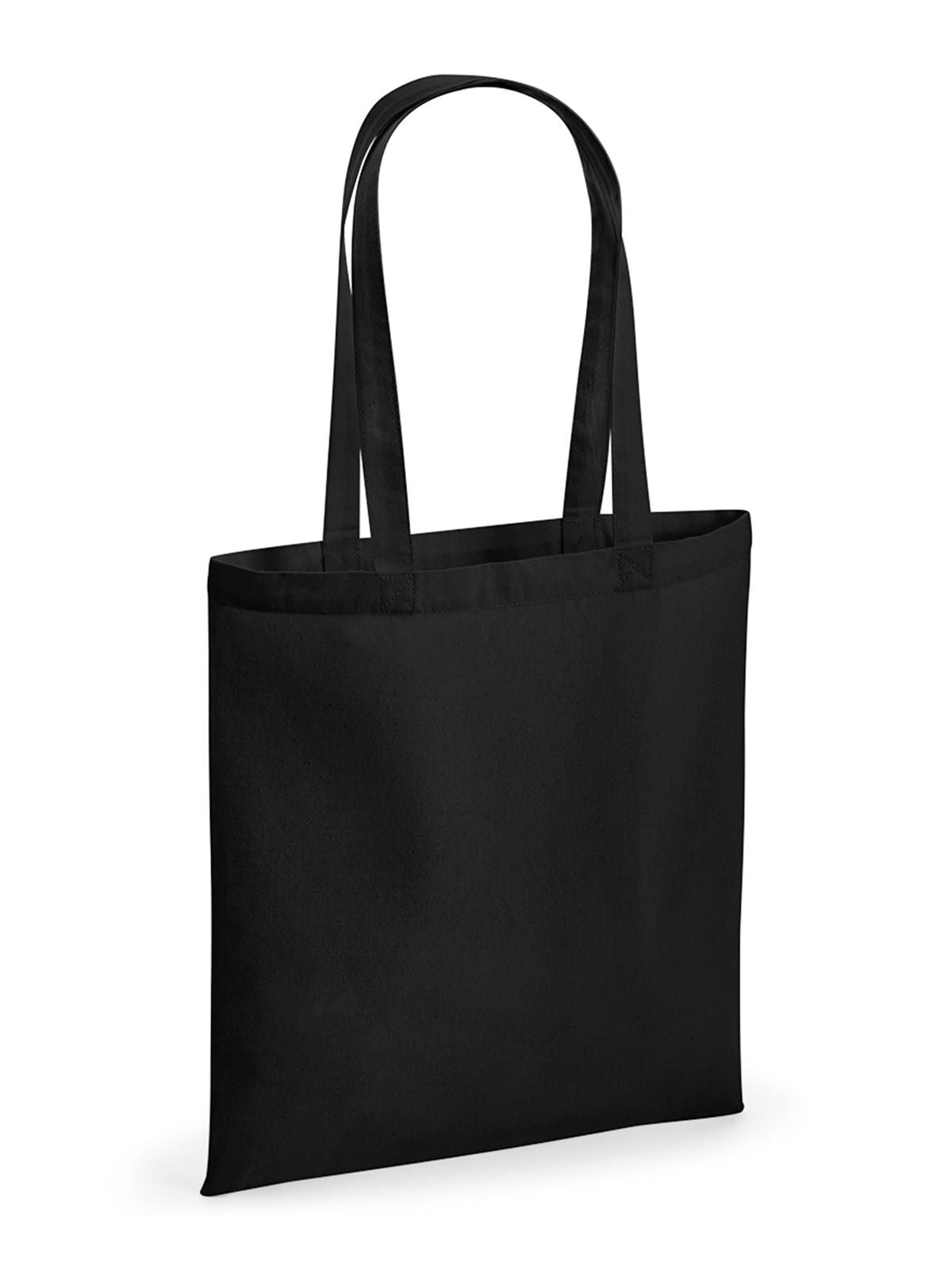 Recycled Cotton Tote Herren Tasche / Rucksack – Westford Mill – Farbe Schwarz – individuell veredelbar