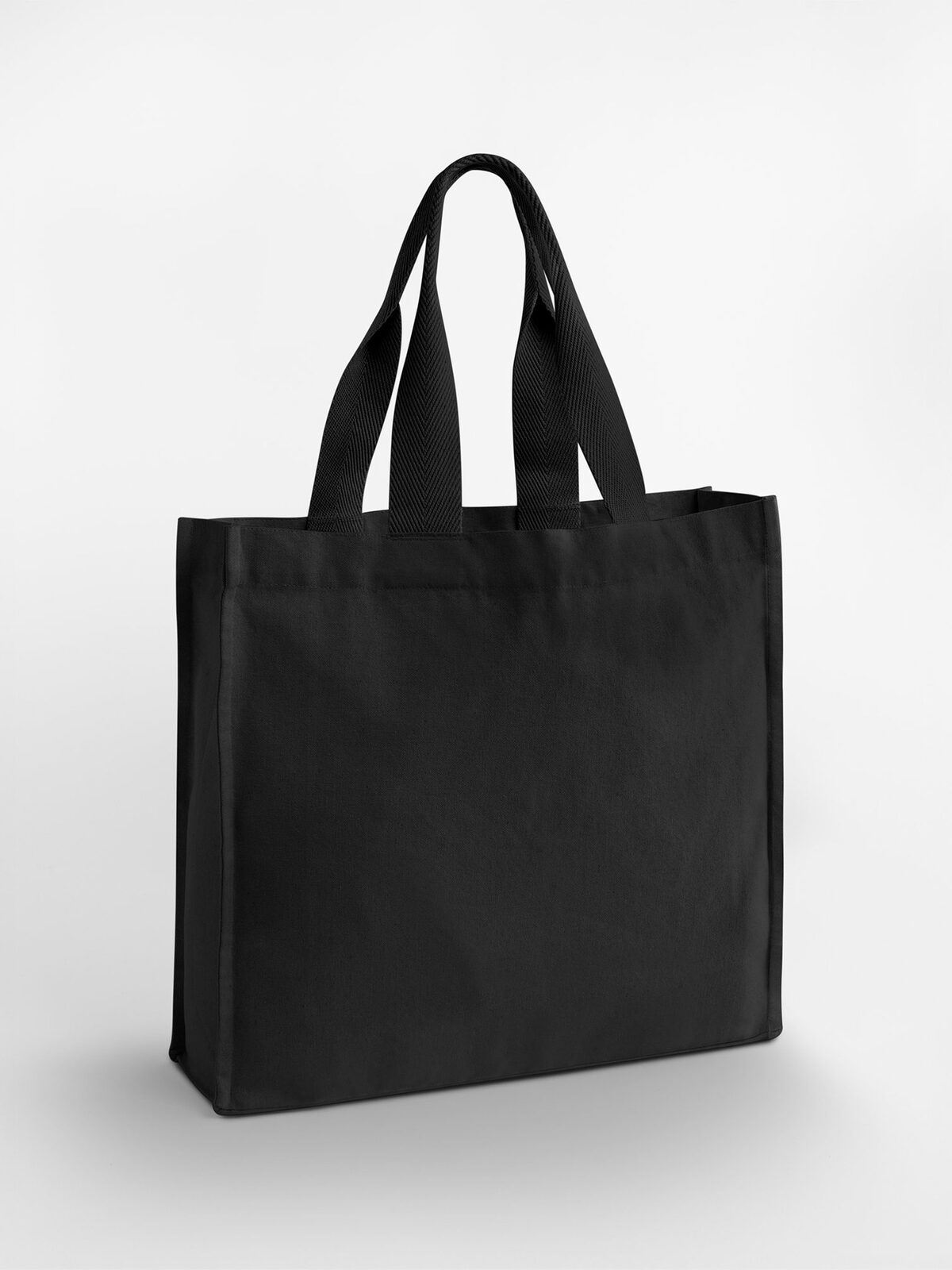 Chevron Handle Shopper Herren Tasche / Rucksack – Westford Mill – Farbe Schwarz – individuell veredelbar