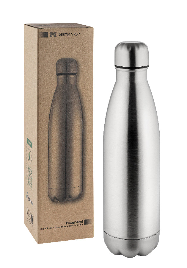 Sportflasche Edelstahl "PowerSteel" – silber – Bild 2