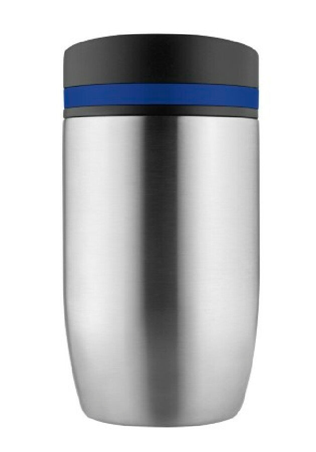 Thermobecher "CremaOfficinaBudget“ silber /Ring blau – blau – Bild 2