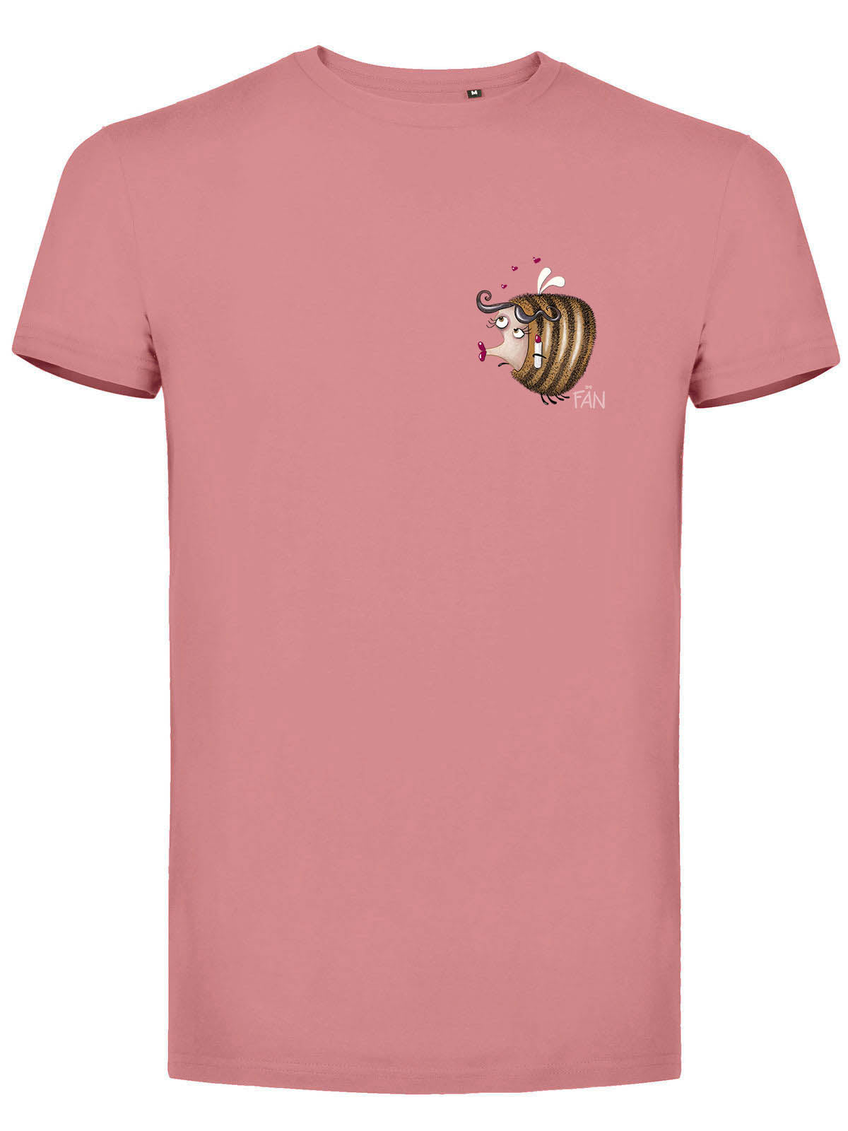 Jochen Gasser Damen T-Shirt Bee Lipstick Fan Rosa Motiv klein