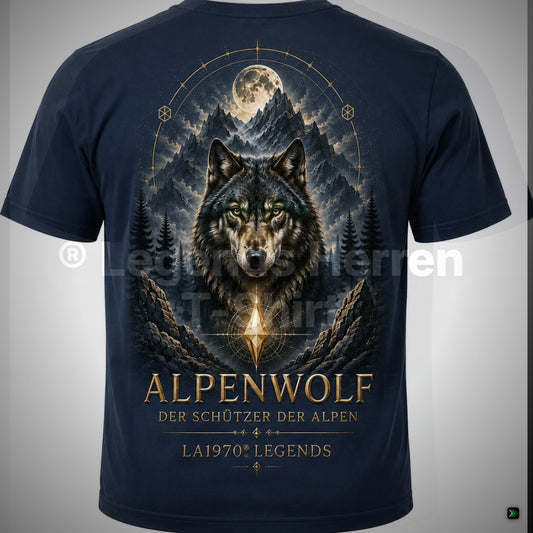LA1970® Legends Herren T-Shirt – ALPENWOLF | Der Schützer der Alpen – Clean Showcase