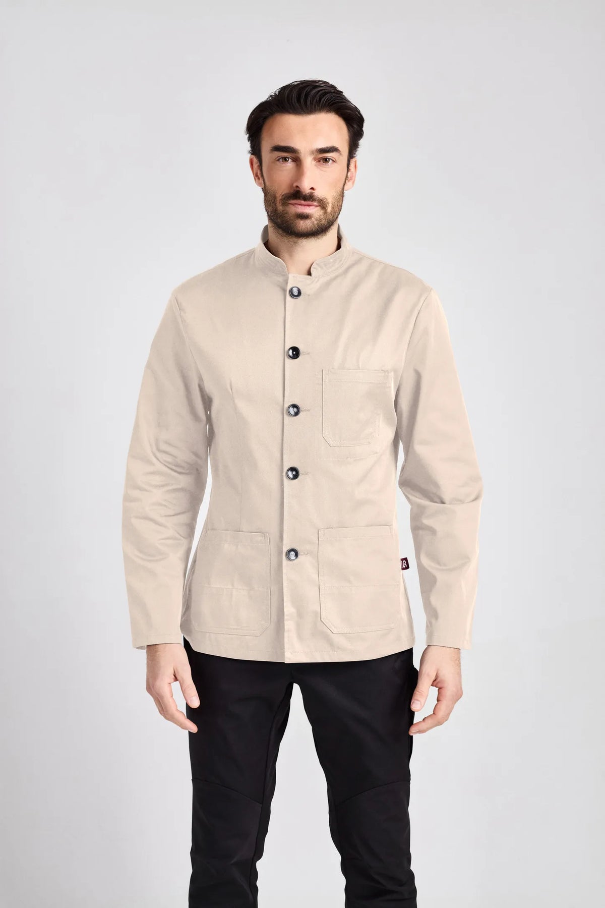 Servicejacke Firenze Man Classic mit Stehkragen – beige – Farbcode 3000 – Bild 1