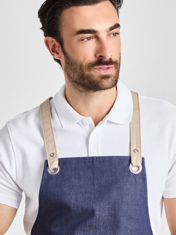 Latzschürze Potenza X Jeans 90 × 71 cm mit auswechselbaren Bändern – Denim – Farbcode 5021 – Bild 2