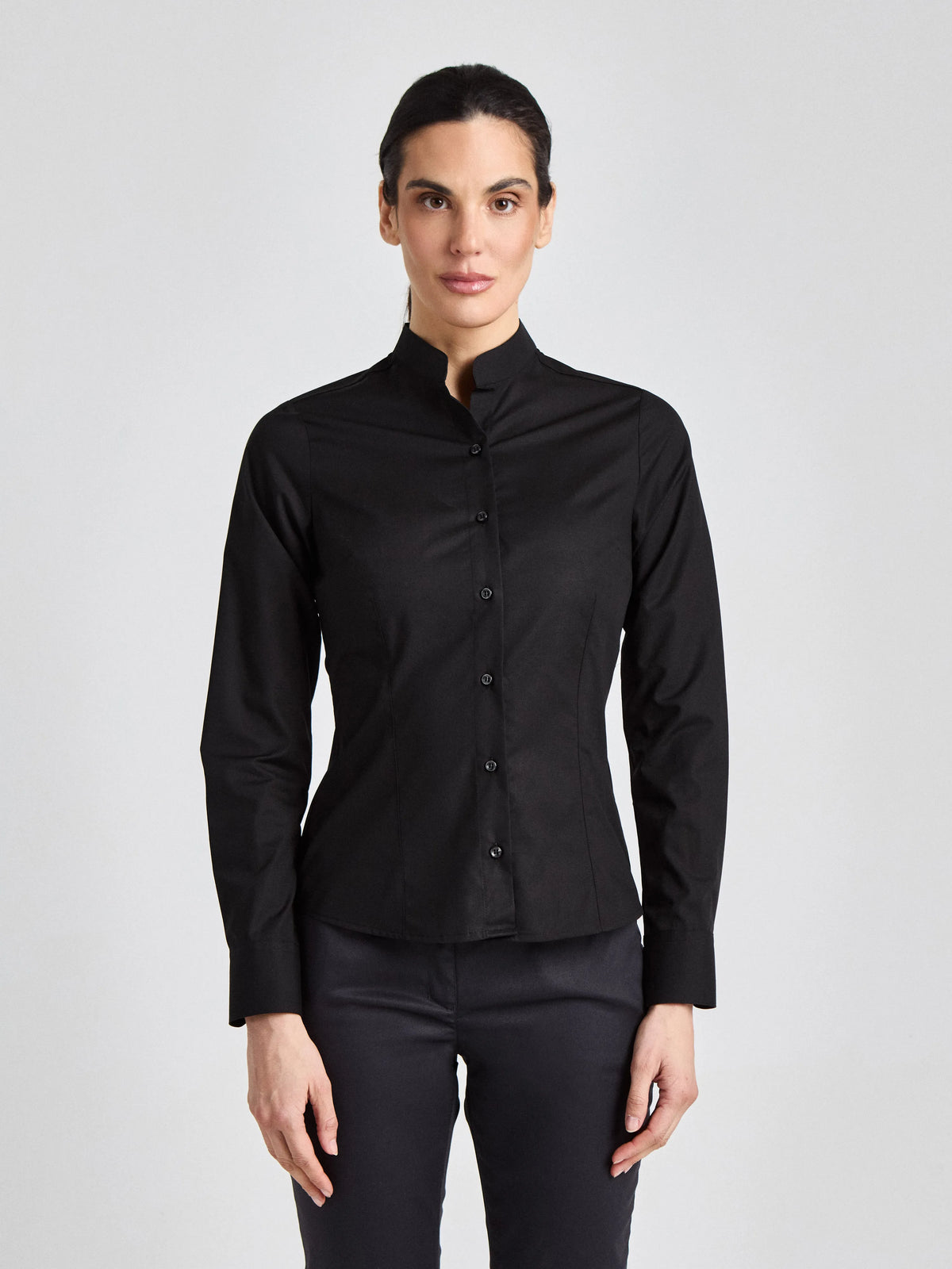 Bluse Corvara Lady mit Stehkragen – schwarz – Farbcode 1011 – Bild 1