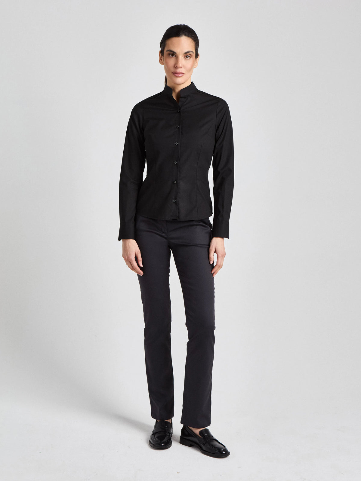 Bluse Corvara Lady mit Stehkragen – schwarz – Farbcode 1011 – Bild 3