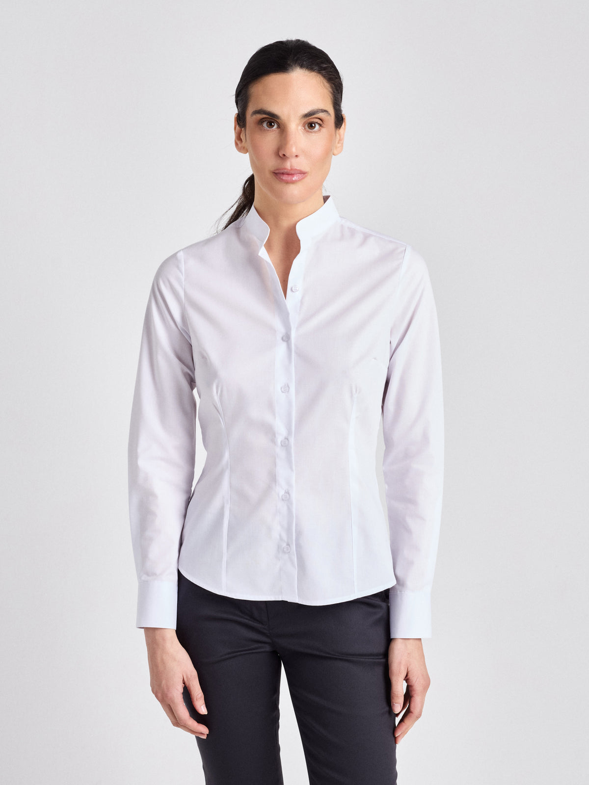 Bluse Corvara Lady mit Stehkragen – weiß – Farbcode 2000 – Bild 1