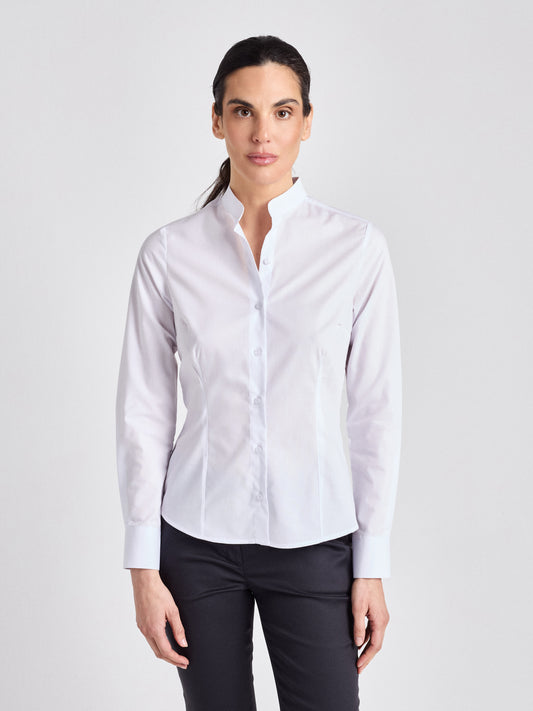 Bluse Corvara Lady mit Stehkragen – weiß – Farbcode 2000 – Bild 1