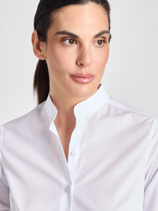 Bluse Corvara Lady mit Stehkragen – weiß – Farbcode 2000 – Bild 2