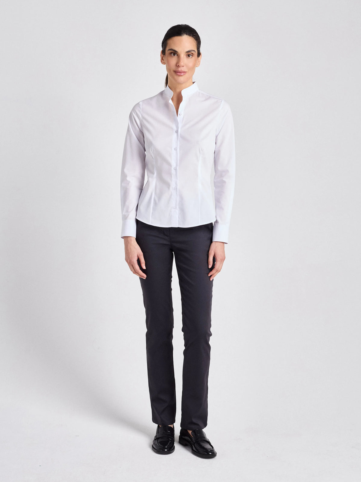 Bluse Corvara Lady mit Stehkragen – weiß – Farbcode 2000 – Bild 3