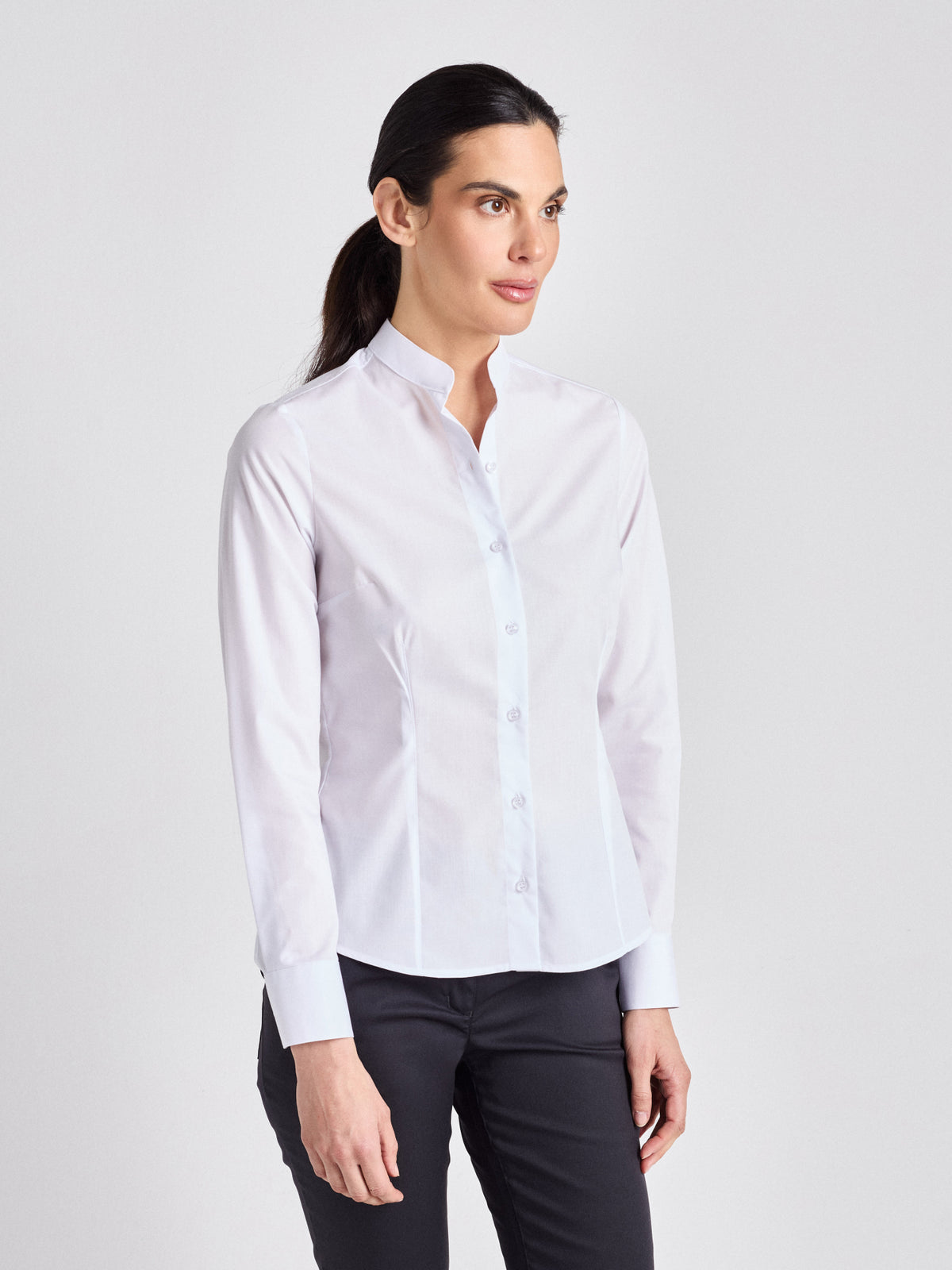 Bluse Corvara Lady mit Stehkragen – weiß – Farbcode 2000 – Bild 5