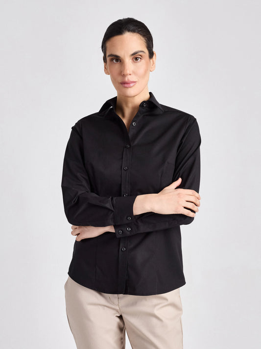 Bluse Scerni Lady mit Kentkragen – schwarz – Farbcode 1011 – Bild 1
