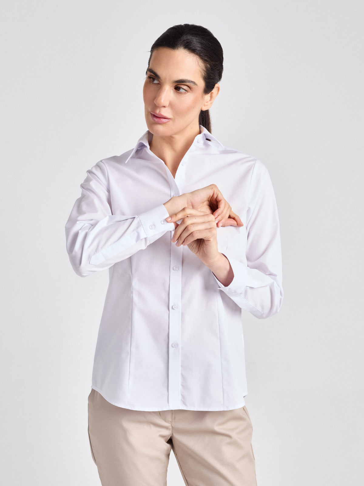 Bluse Scerni Lady mit Kentkragen – weiß – Farbcode 2000 – Bild 1