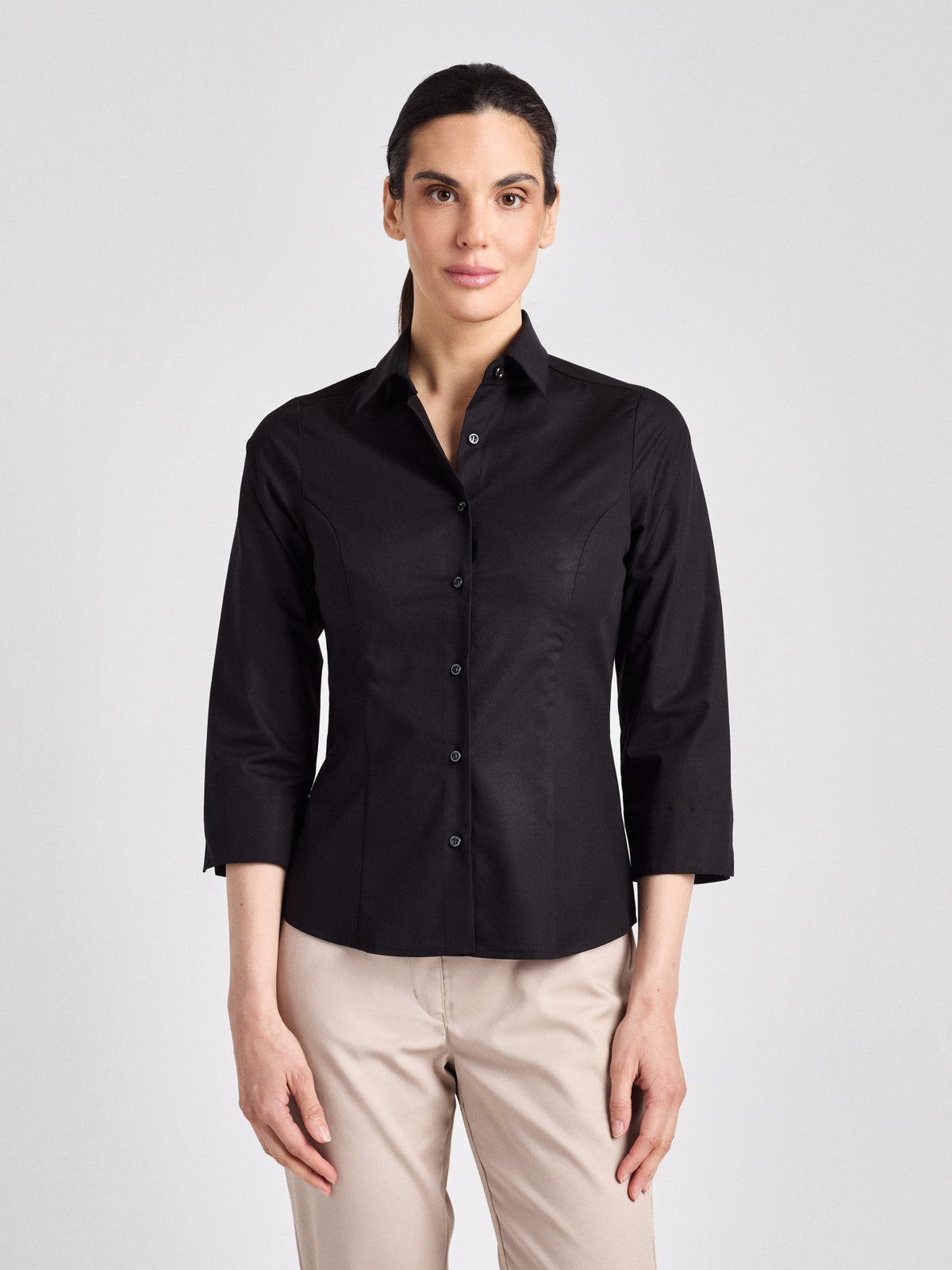 Bluse Ferrara Lady mit Dreiviertelärmeln – schwarz – Farbcode 1011 – Bild 1