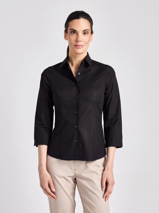 Bluse Ferrara Lady mit Dreiviertelärmeln – schwarz – Farbcode 1011 – Bild 1