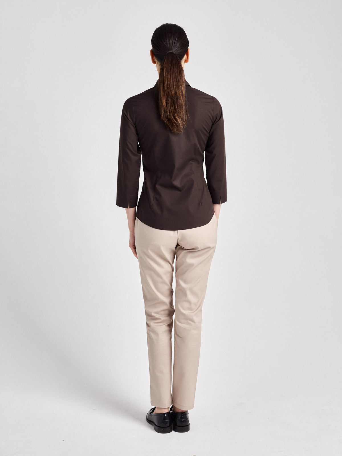 Bluse Ferrara Lady mit Dreiviertelärmeln – chocolate – Farbcode 3005 – Bild 3