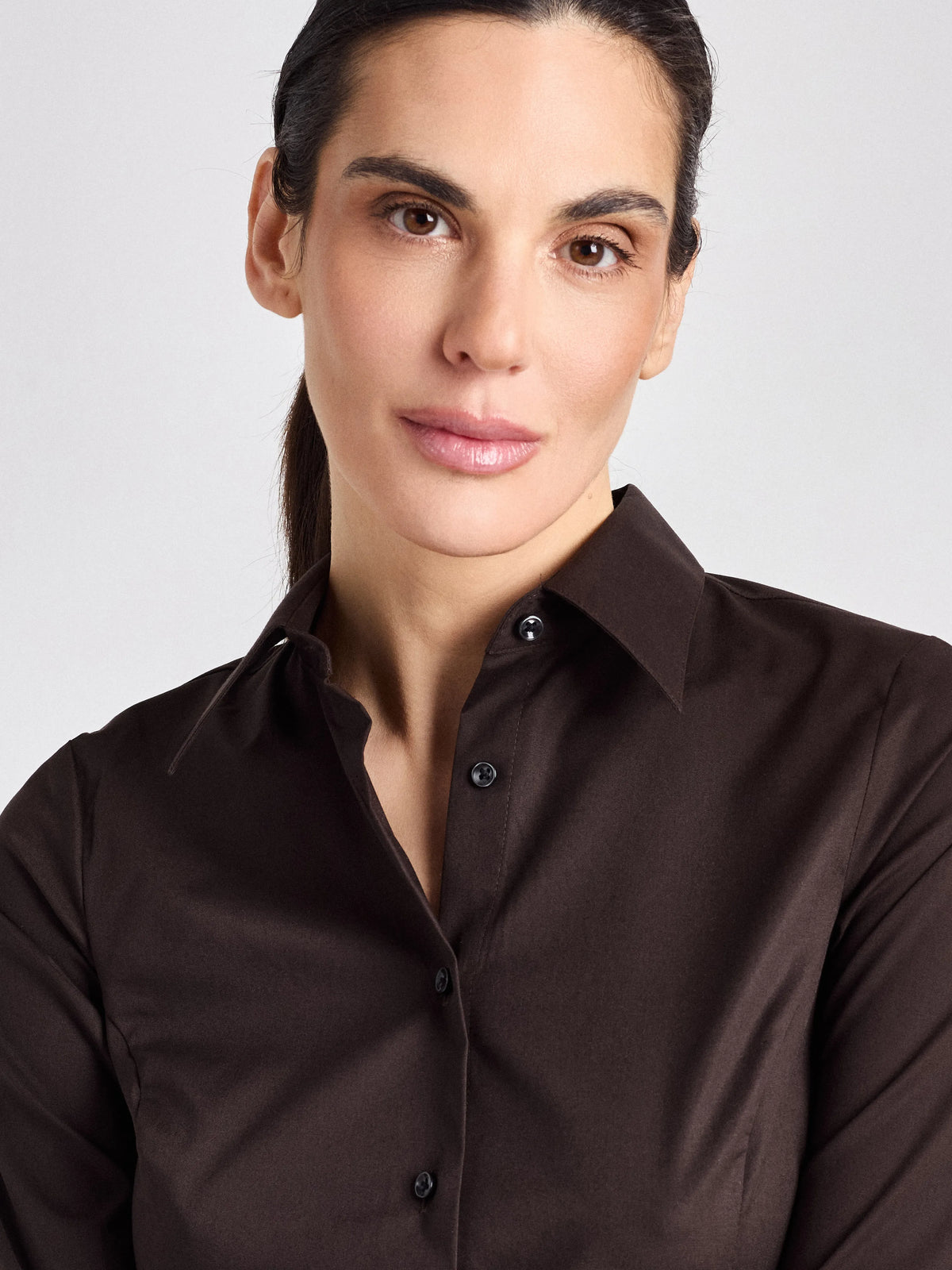 Bluse Ferrara Lady mit Dreiviertelärmeln – chocolate – Farbcode 3005 – Bild 4