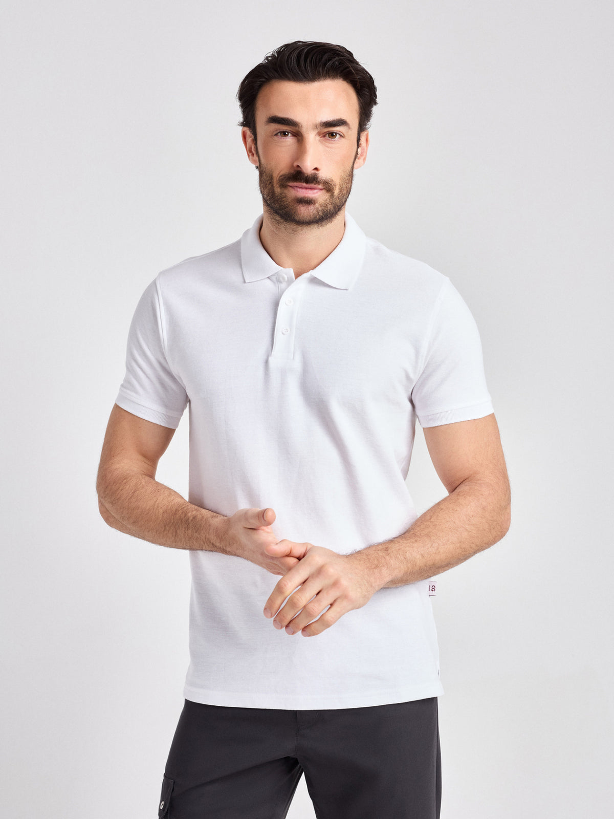 Poloshirt Iseo Man mit Strickkragen – weiß – Farbcode 2000 – Bild 1
