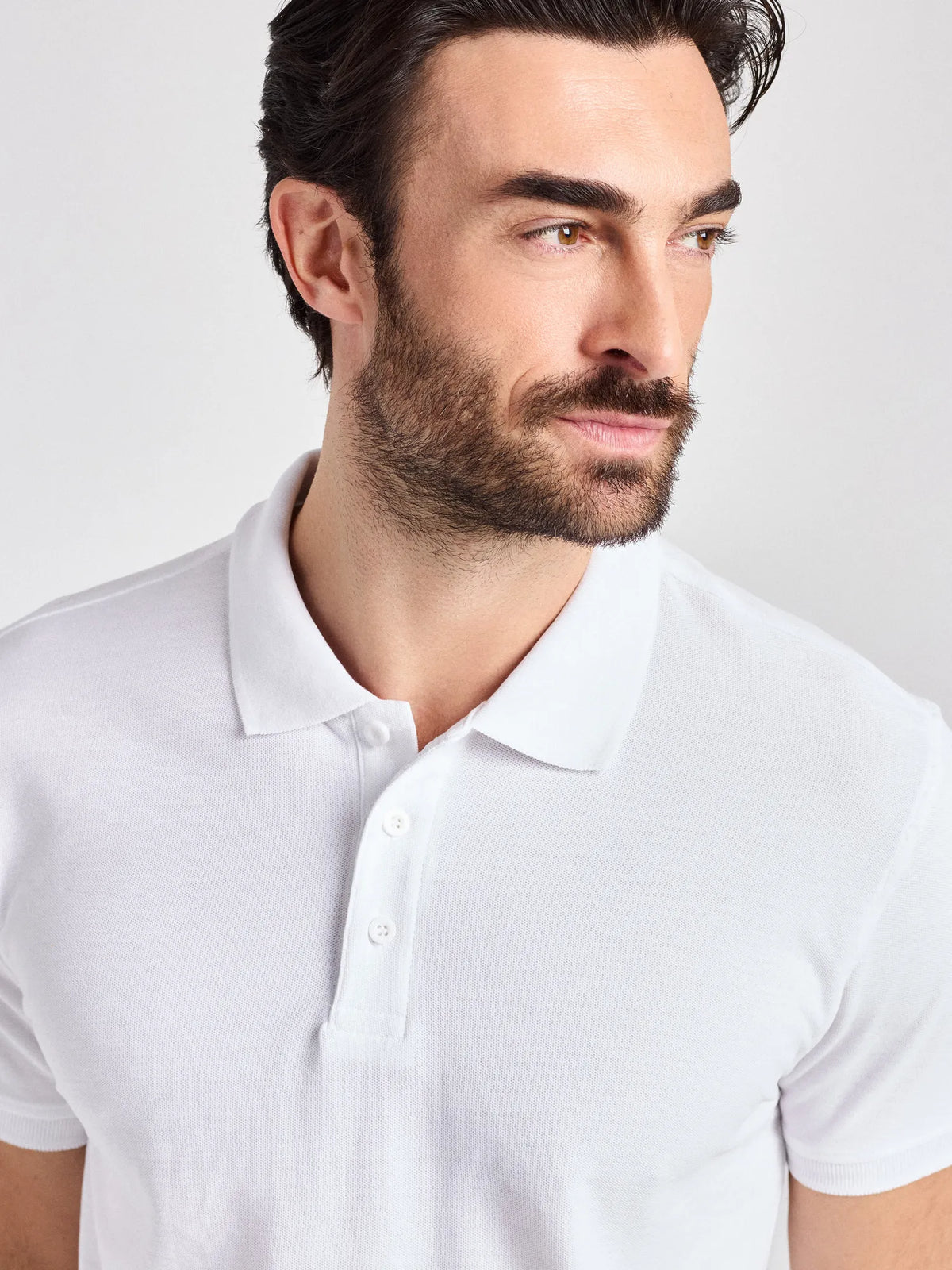 Poloshirt Iseo Man mit Strickkragen – weiß – Farbcode 2000 – Bild 2