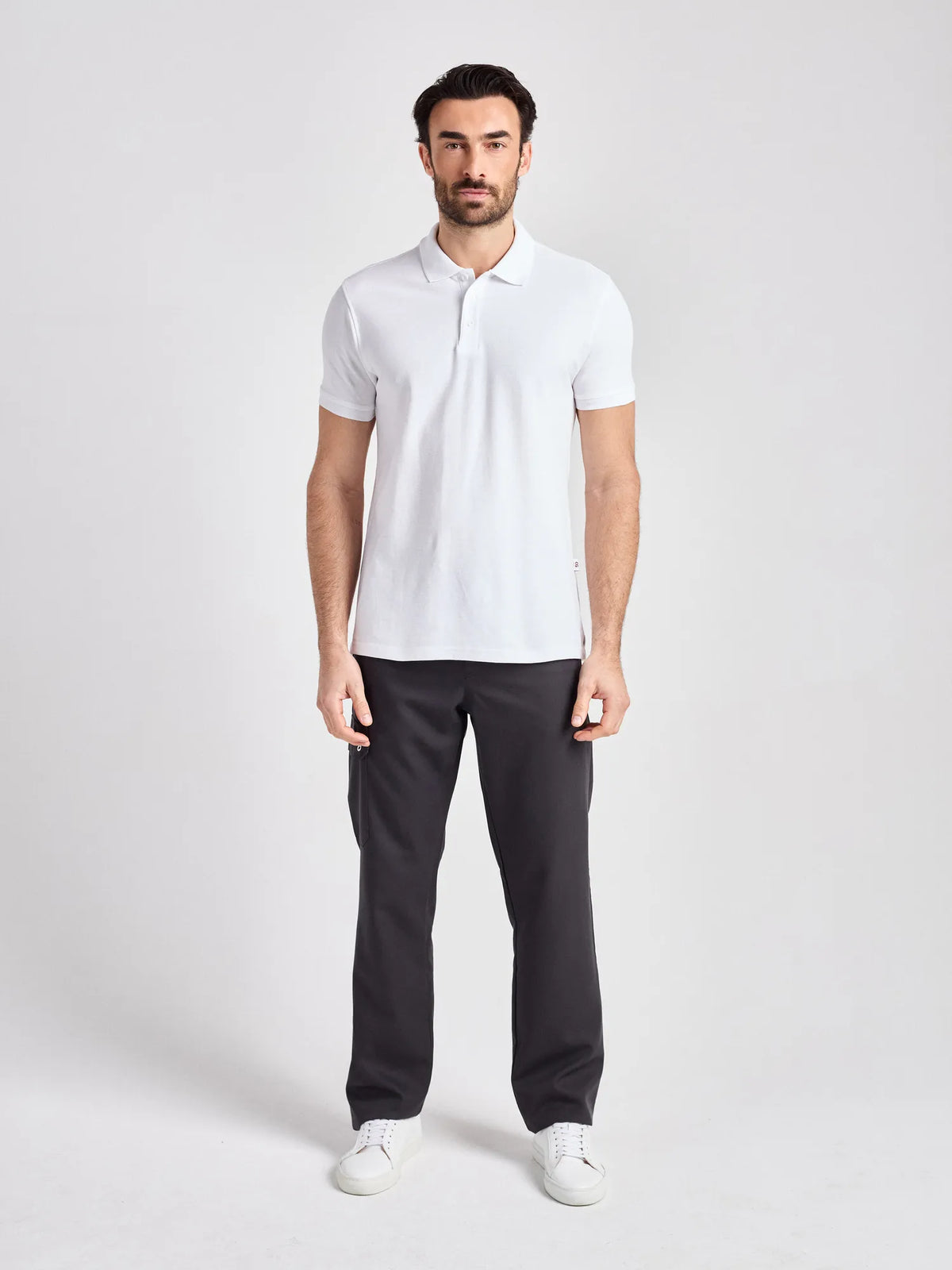 Poloshirt Iseo Man mit Strickkragen – weiß – Farbcode 2000 – Bild 3