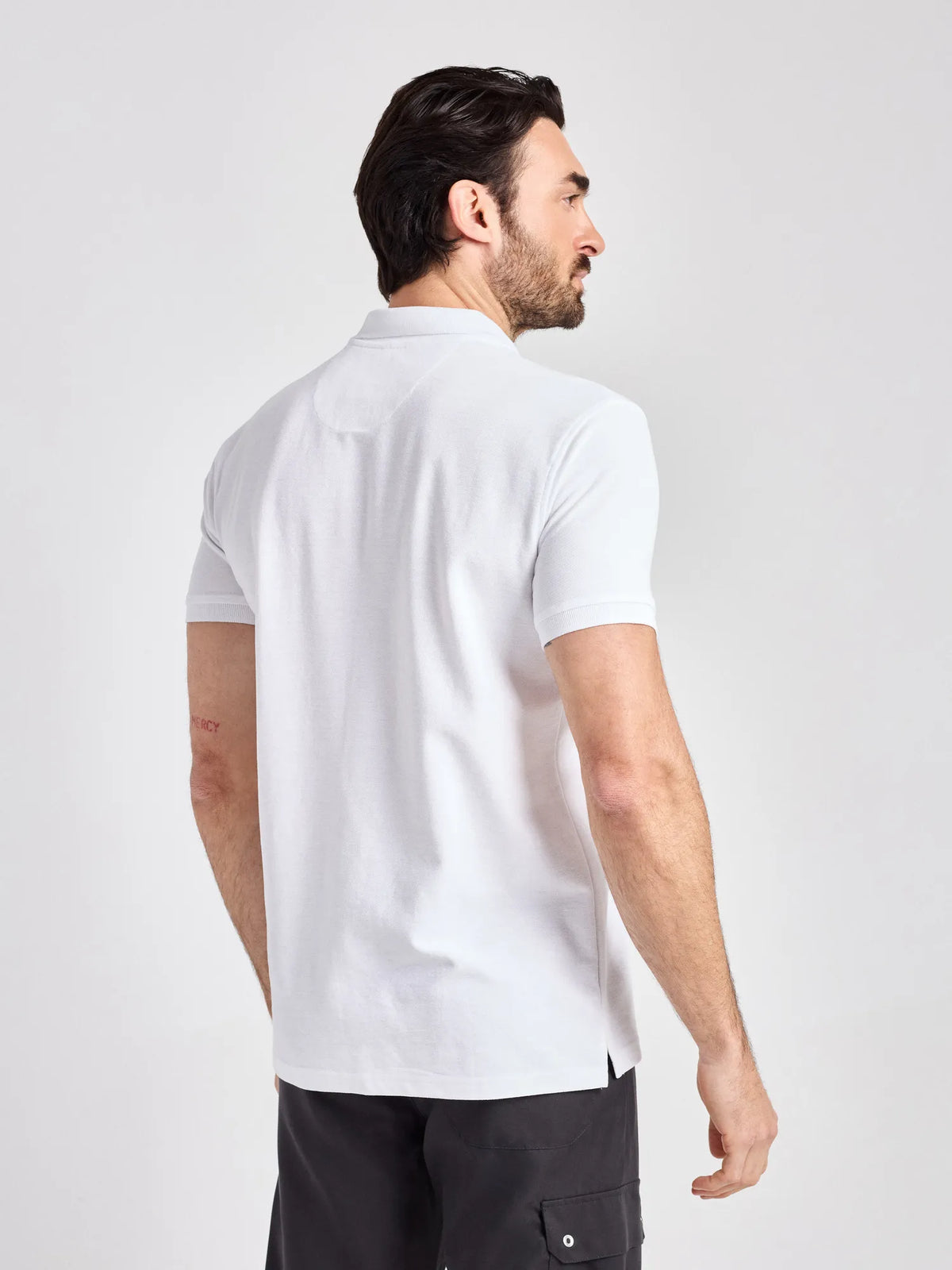Poloshirt Iseo Man mit Strickkragen – weiß – Farbcode 2000 – Bild 4