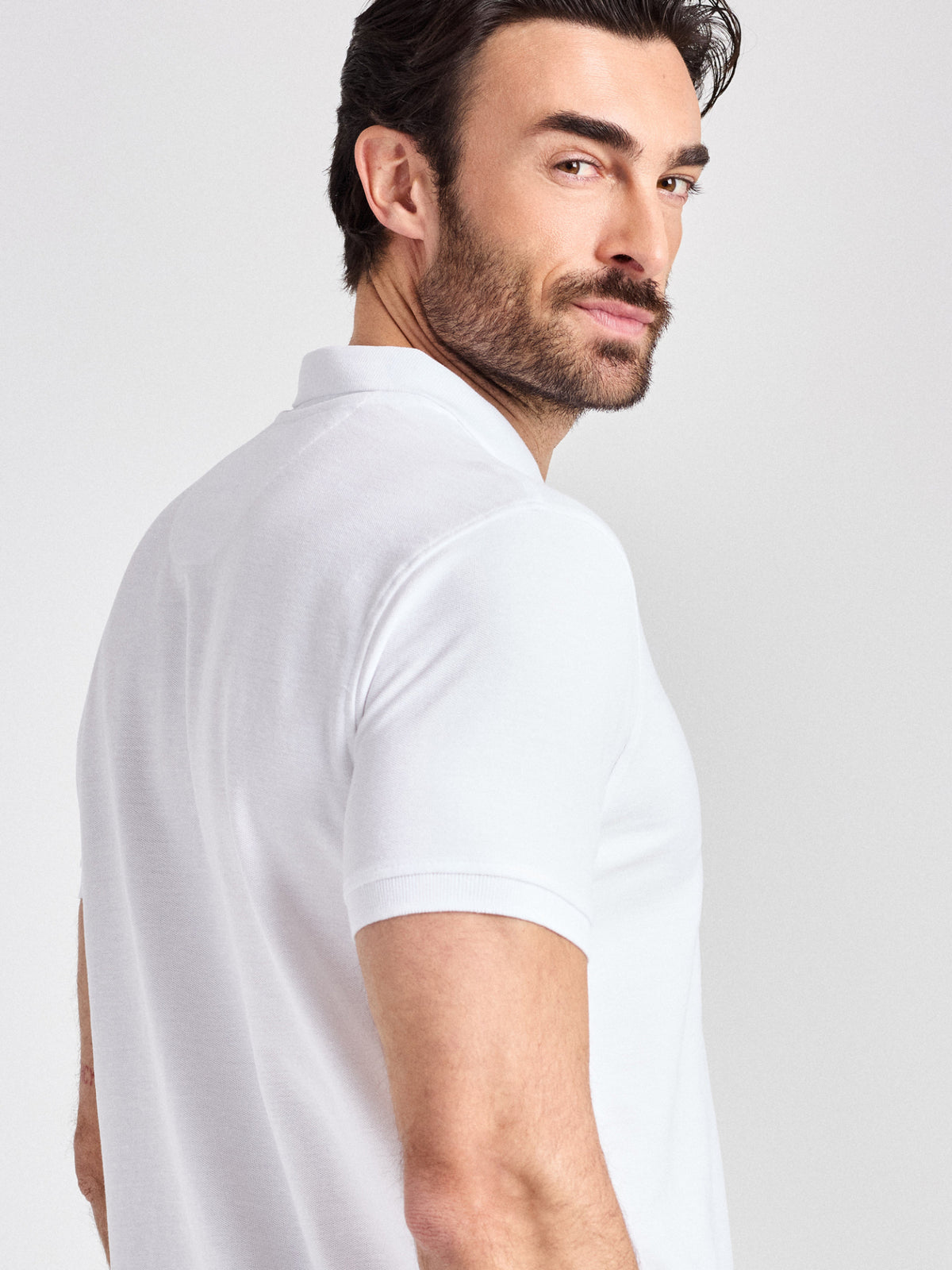 Poloshirt Iseo Man mit Strickkragen – weiß – Farbcode 2000 – Bild 5