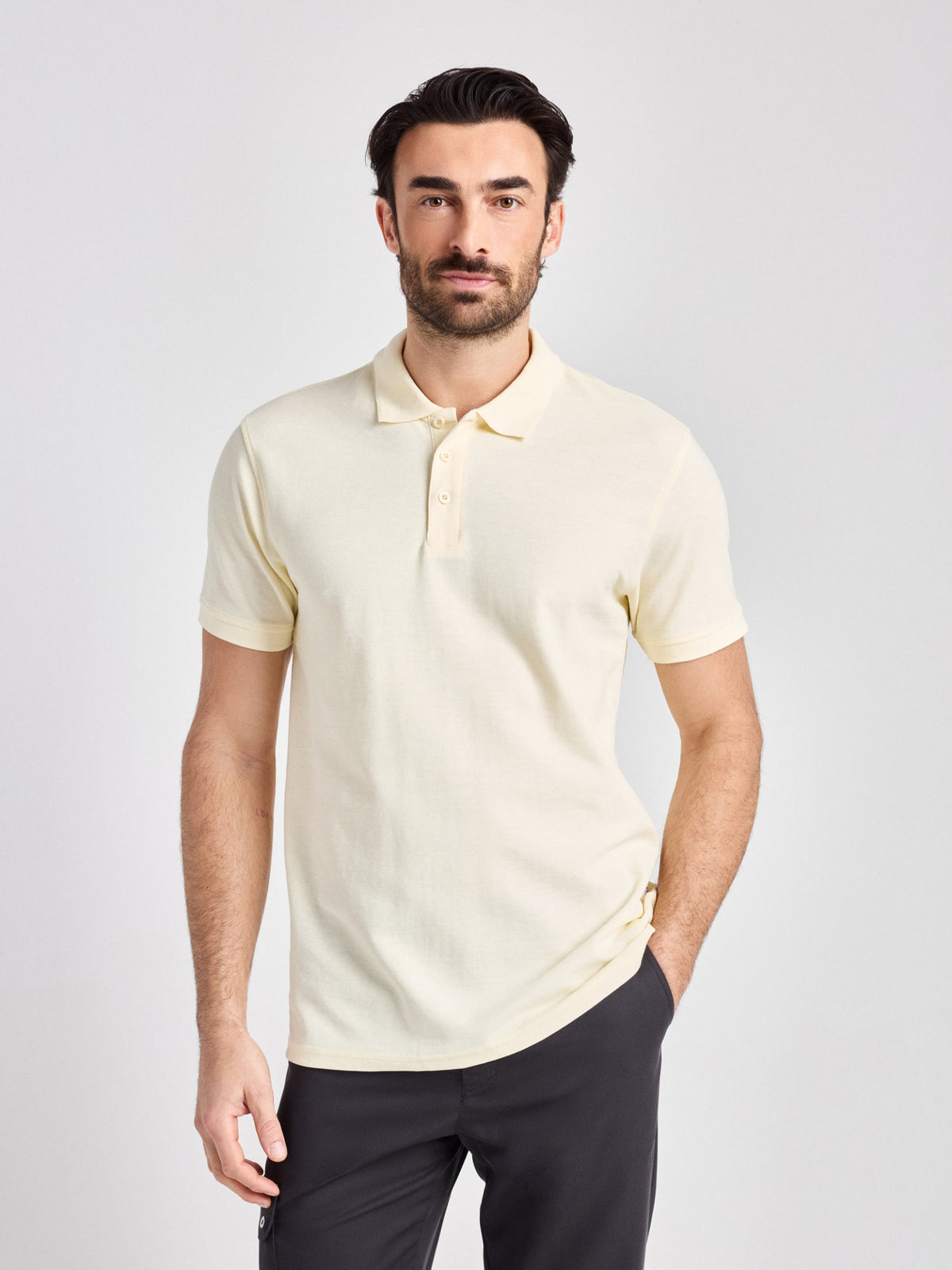 Poloshirt Iseo Man mit Strickkragen – champagner – Farbcode 3004 – Bild 1