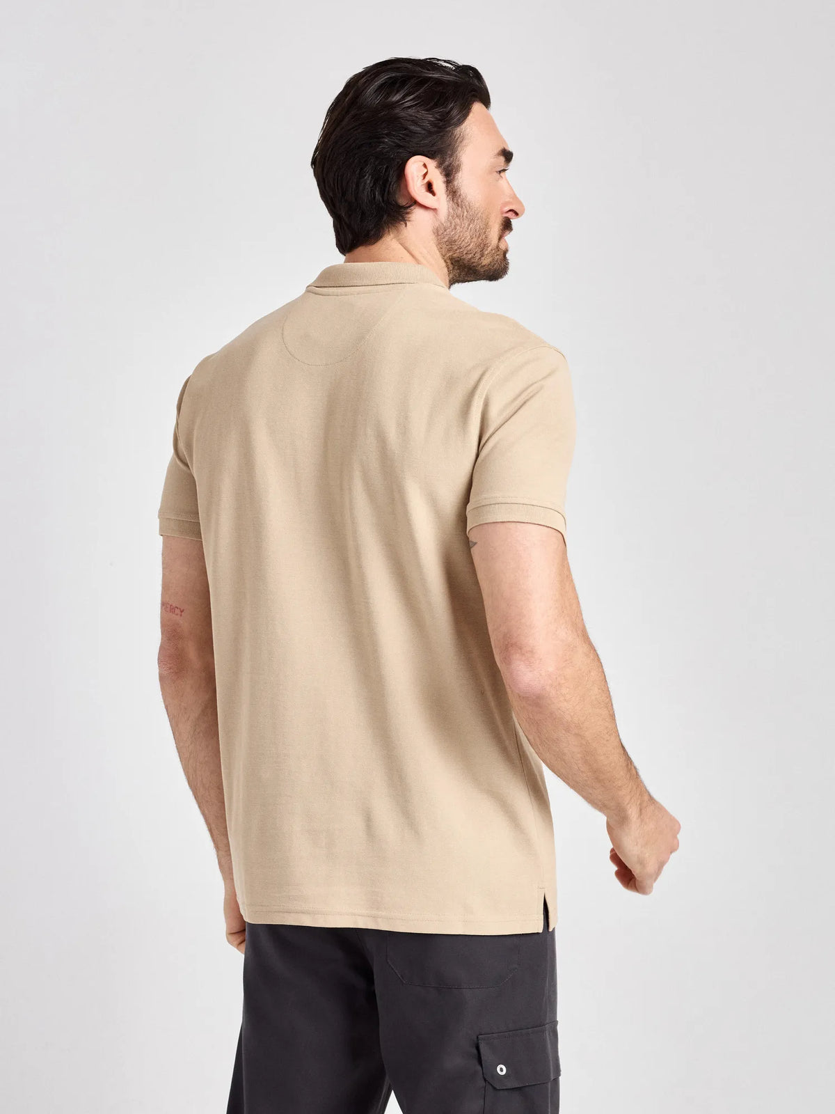 Poloshirt Iseo Man mit Strickkragen – natur – Farbcode 3009 – Bild 4