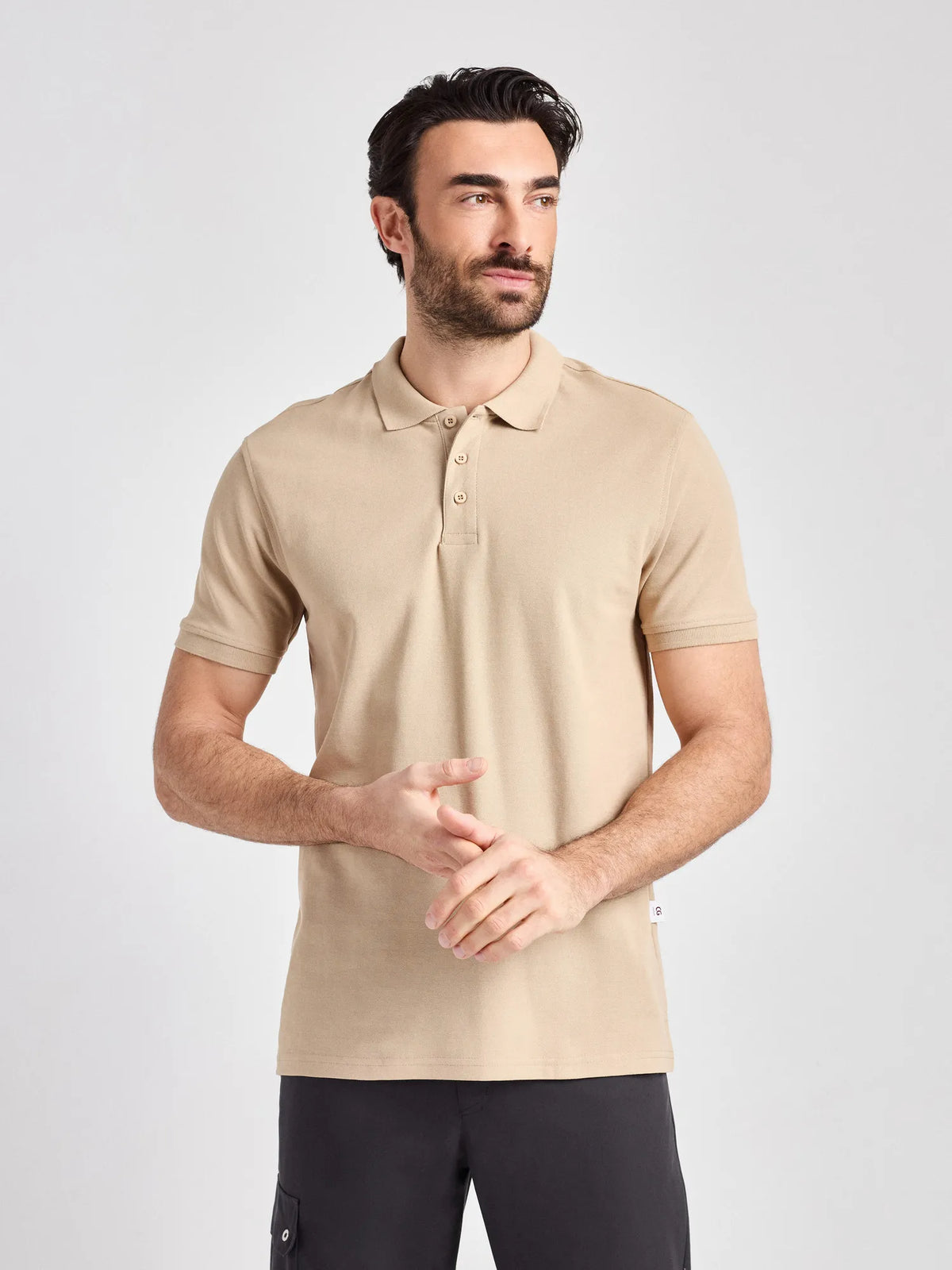 Poloshirt Iseo Man mit Strickkragen – natur – Farbcode 3009 – Bild 5