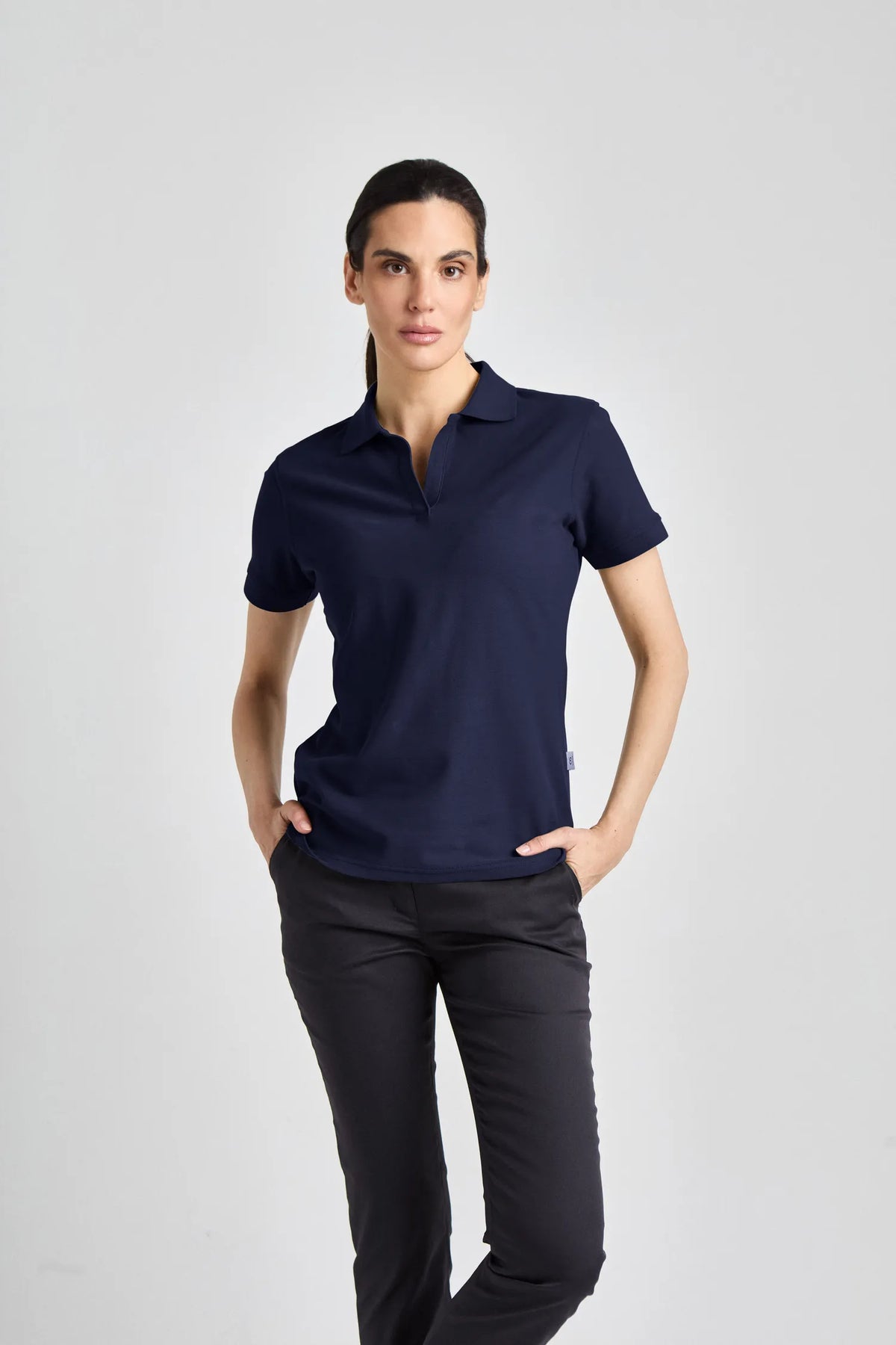 Poloshirt Susa Lady mit offener Knopfleiste – marine – Farbcode 5011 – Bild 1