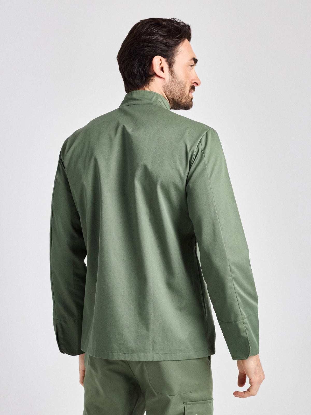 Kochjacke Rimini-Bene Man Classic mit Brusttasche – olive – Farbcode 6017 – Bild 4
