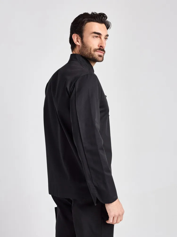 Kochjacke Rimini Man Classic mit Brusttasche – schwarz – Farbcode 1011 – Bild 4