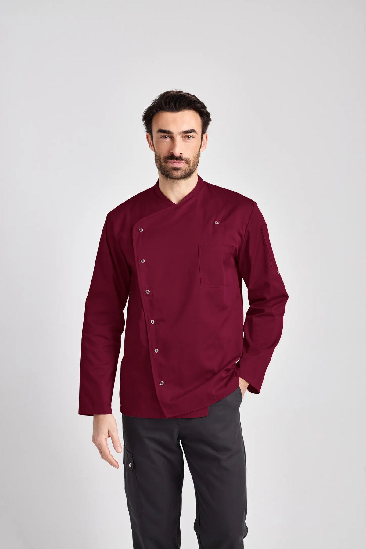 Kochjacke Turin Man Classic mit fixierbaren Ärmeln – cherry – Farbcode 4003 – Bild 1